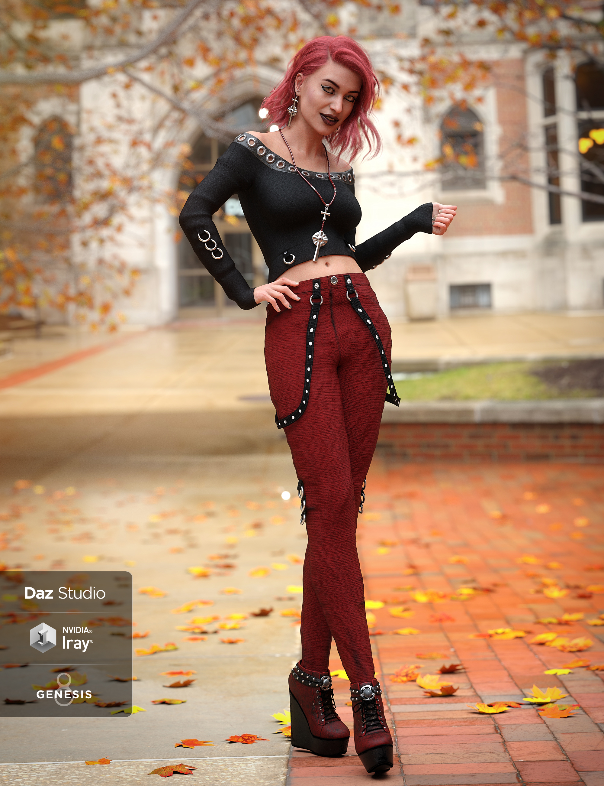 dForce Raven Black Outfit Textures by: 3D-GHDesignSade, 3D Models by Daz 3D