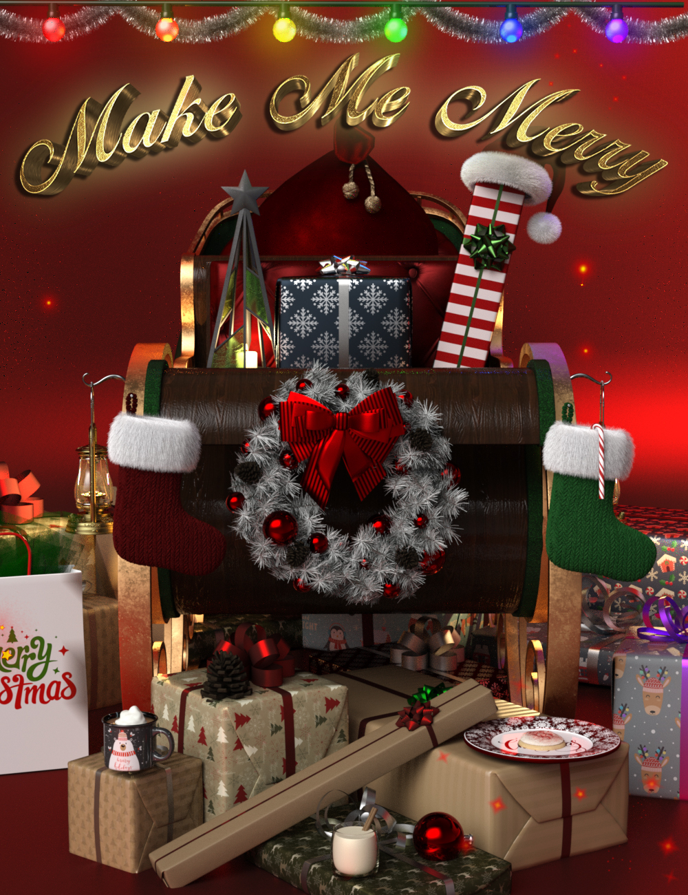 Make Me Merry Props and Shaders by: SR3, 3D Models by Daz 3D
