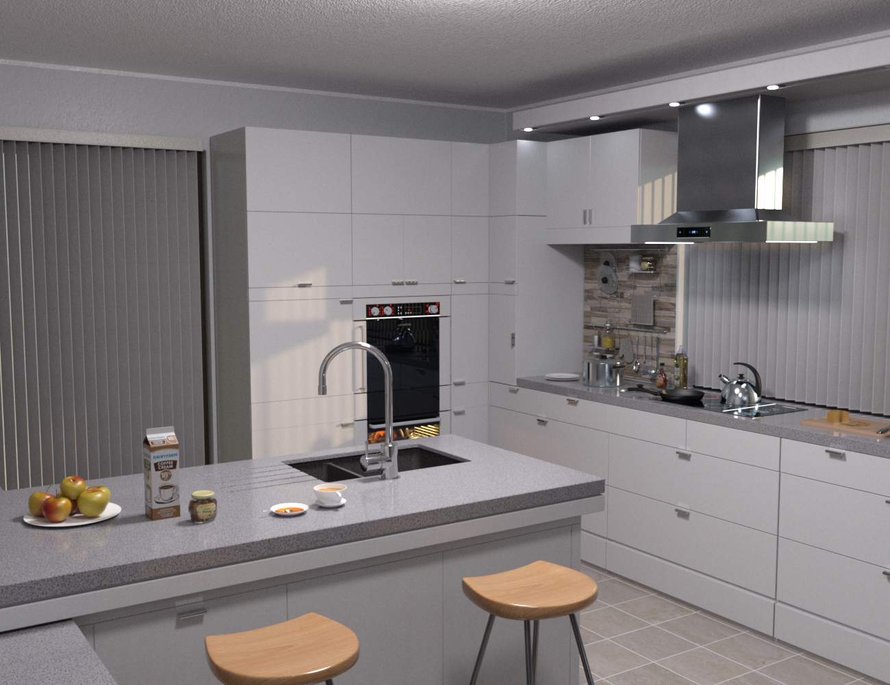 Modern House 2 Kitchen Food by: petipet, 3D Models by Daz 3D