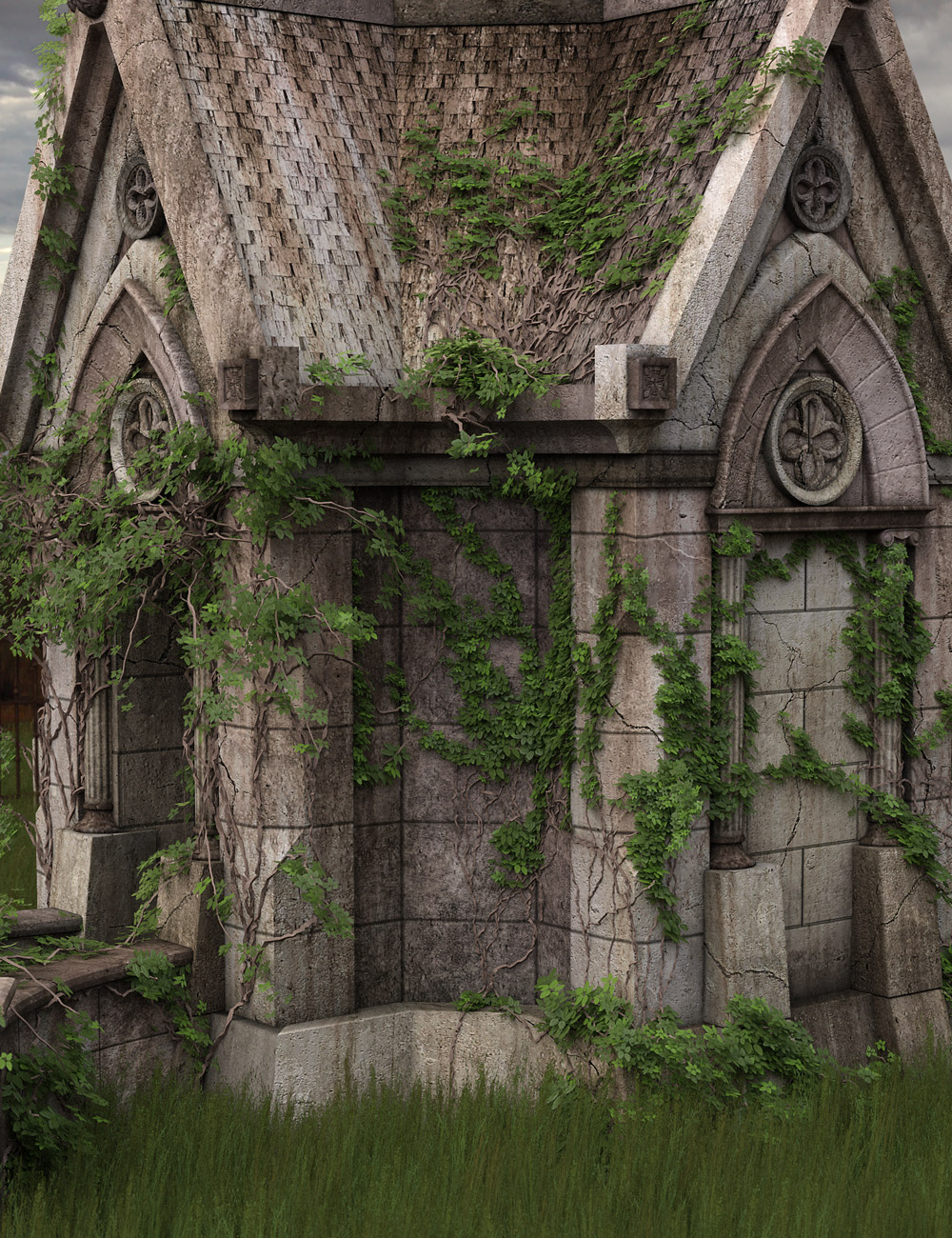 Victorian Mausoleum Expansion by: Age of Armour, 3D Models by Daz 3D
