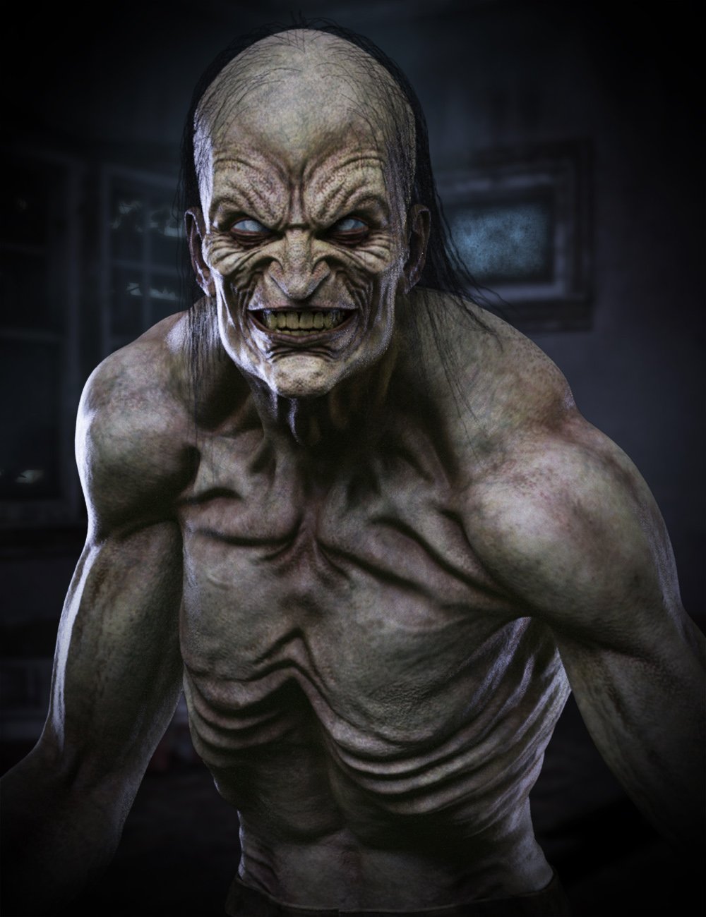 Grave Ghoul HD for Genesis 8 Male by: Josh Crockett, 3D Models by Daz 3D