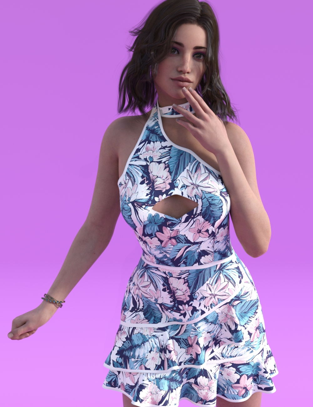 dForce Mollie Candy Dress Textures by: Moonscape Graphics, 3D Models by Daz 3D