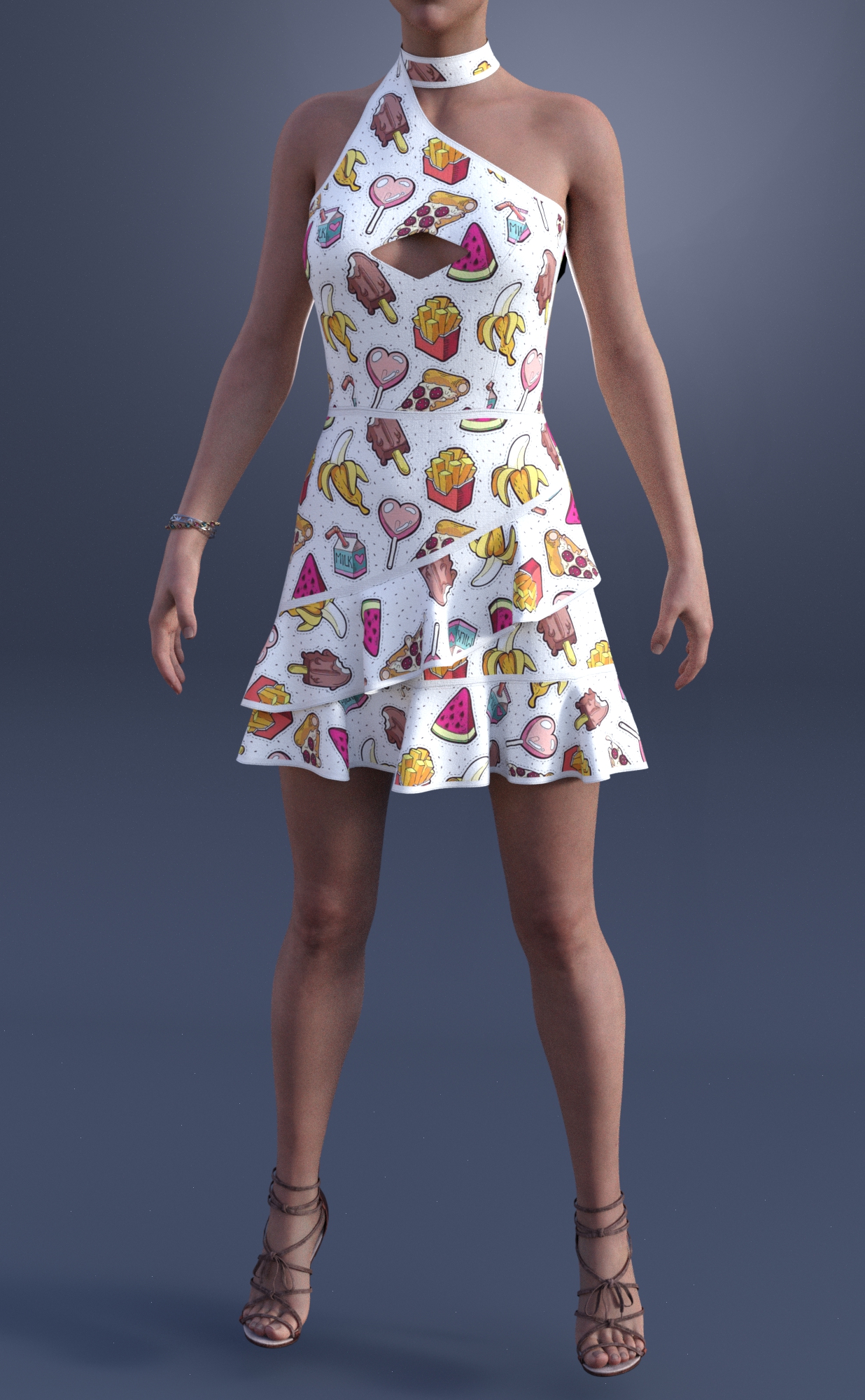 dForce Mollie Candy Dress Textures | Daz 3D