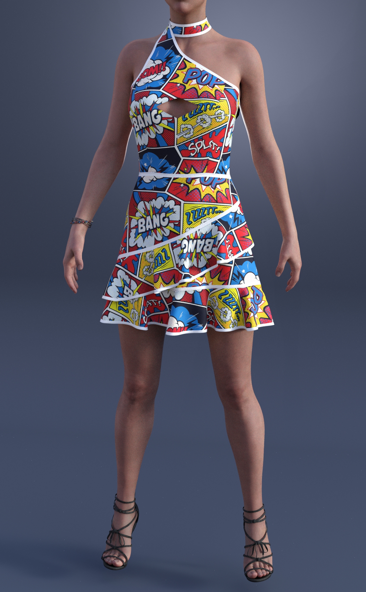 dForce Mollie Candy Dress Textures | Daz 3D