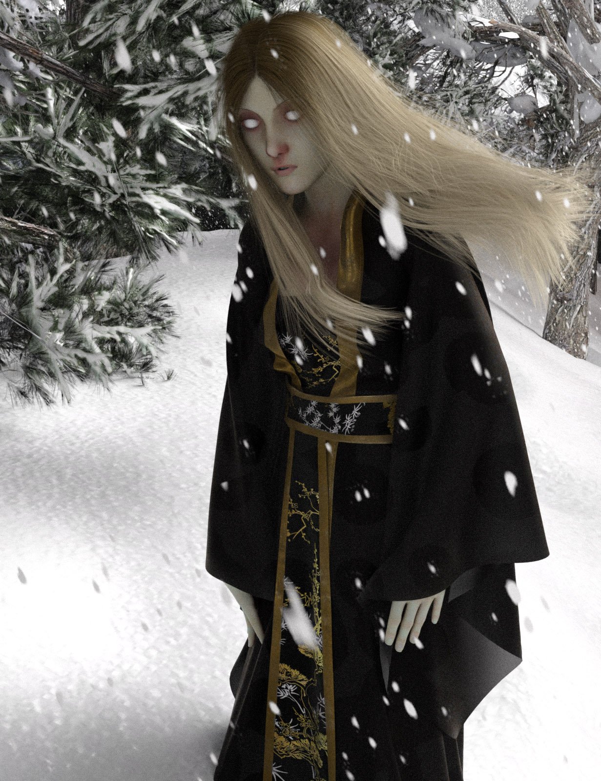 Yuki Onna for Genesis 8 Female by: Oskarsson, 3D Models by Daz 3D