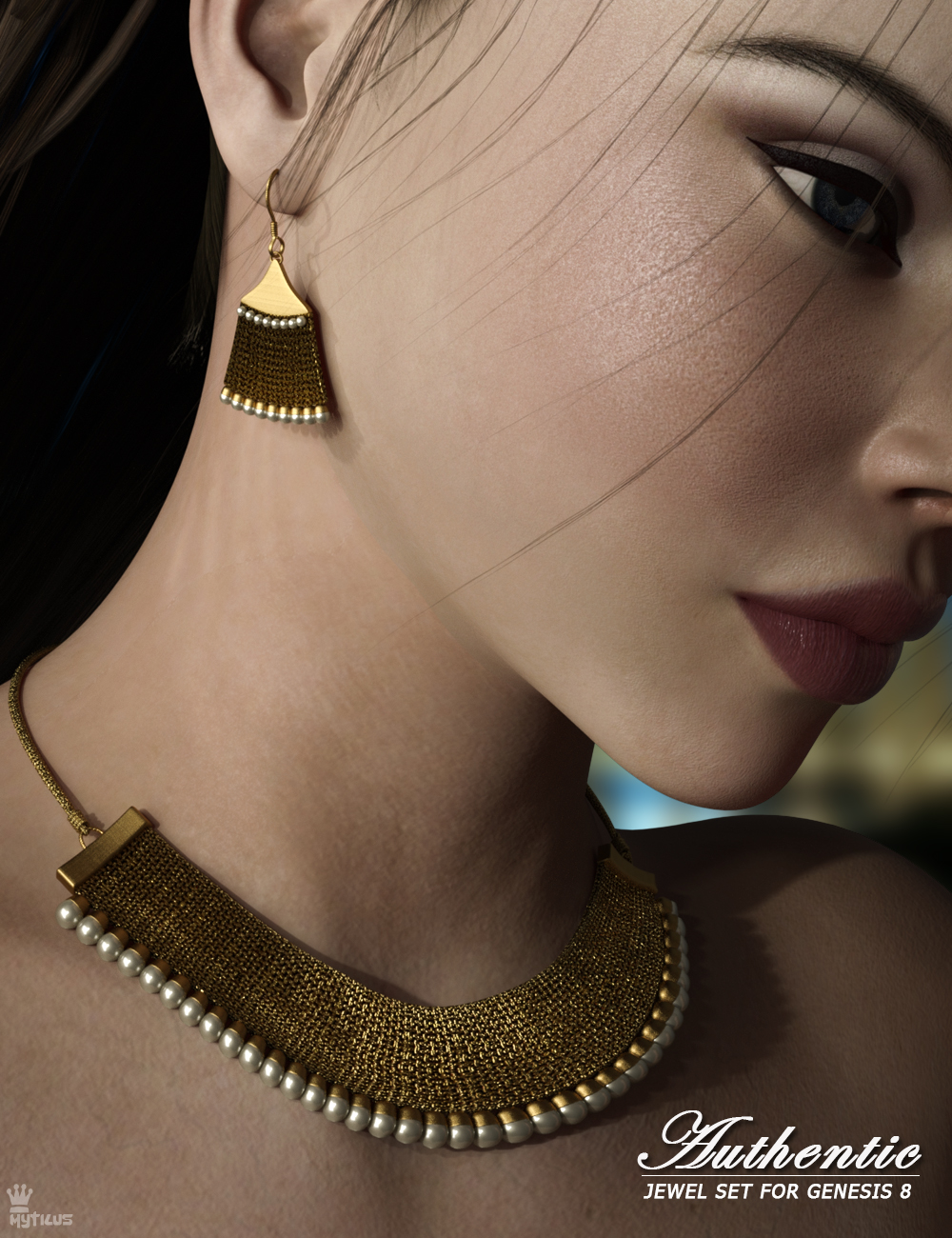 Authentic Jewel Set for Genesis Female(s) by: Mytilus, 3D Models by Daz 3D