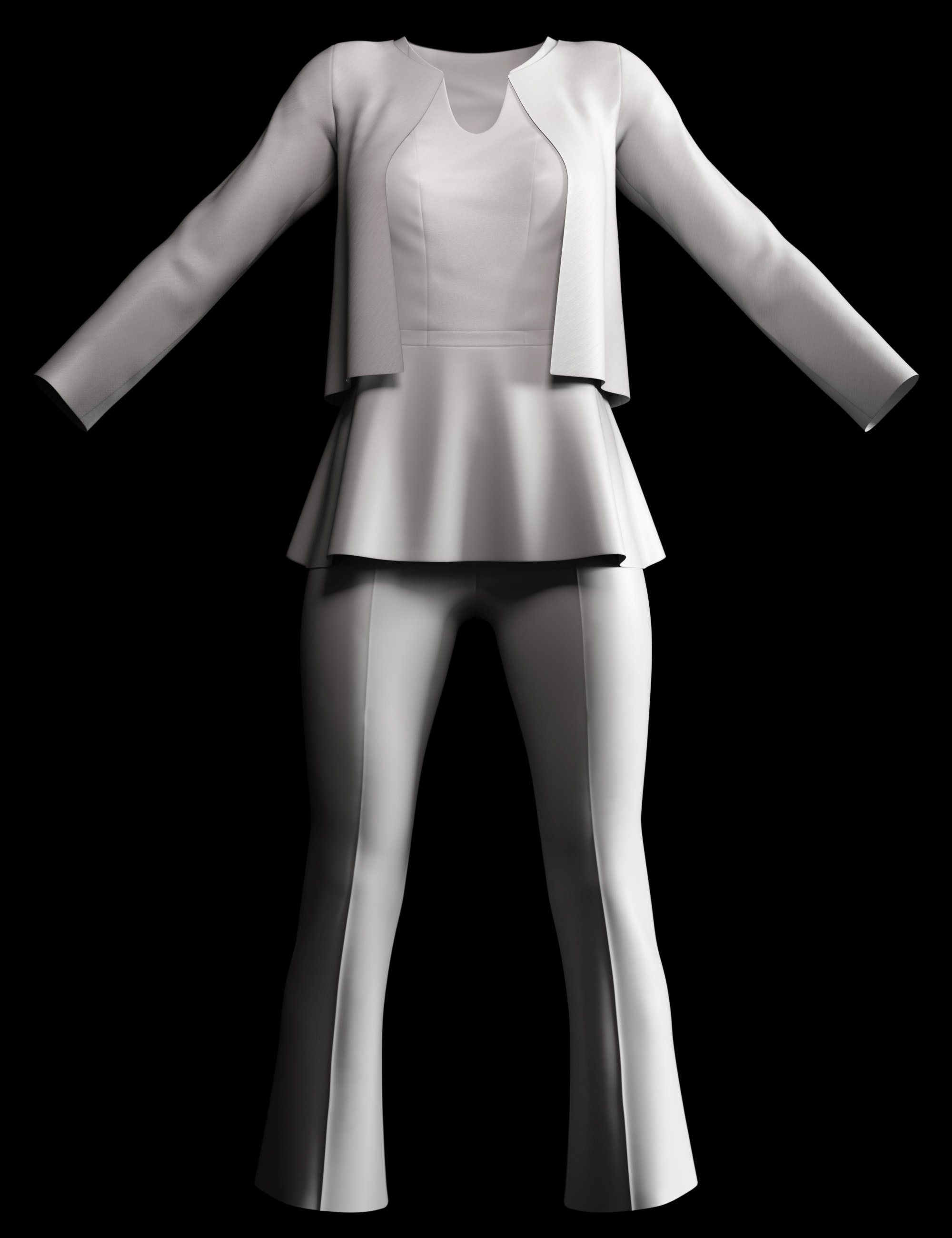 dForce Flared Layer Outfit for Genesis 8 Female(s) by: outoftouch, 3D Models by Daz 3D