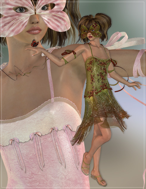 Teagan and Nymph Dress for V4 Teagan and Nymph Dress for V4 by: MadaThorneSarsa, 3D Models by Daz 3D