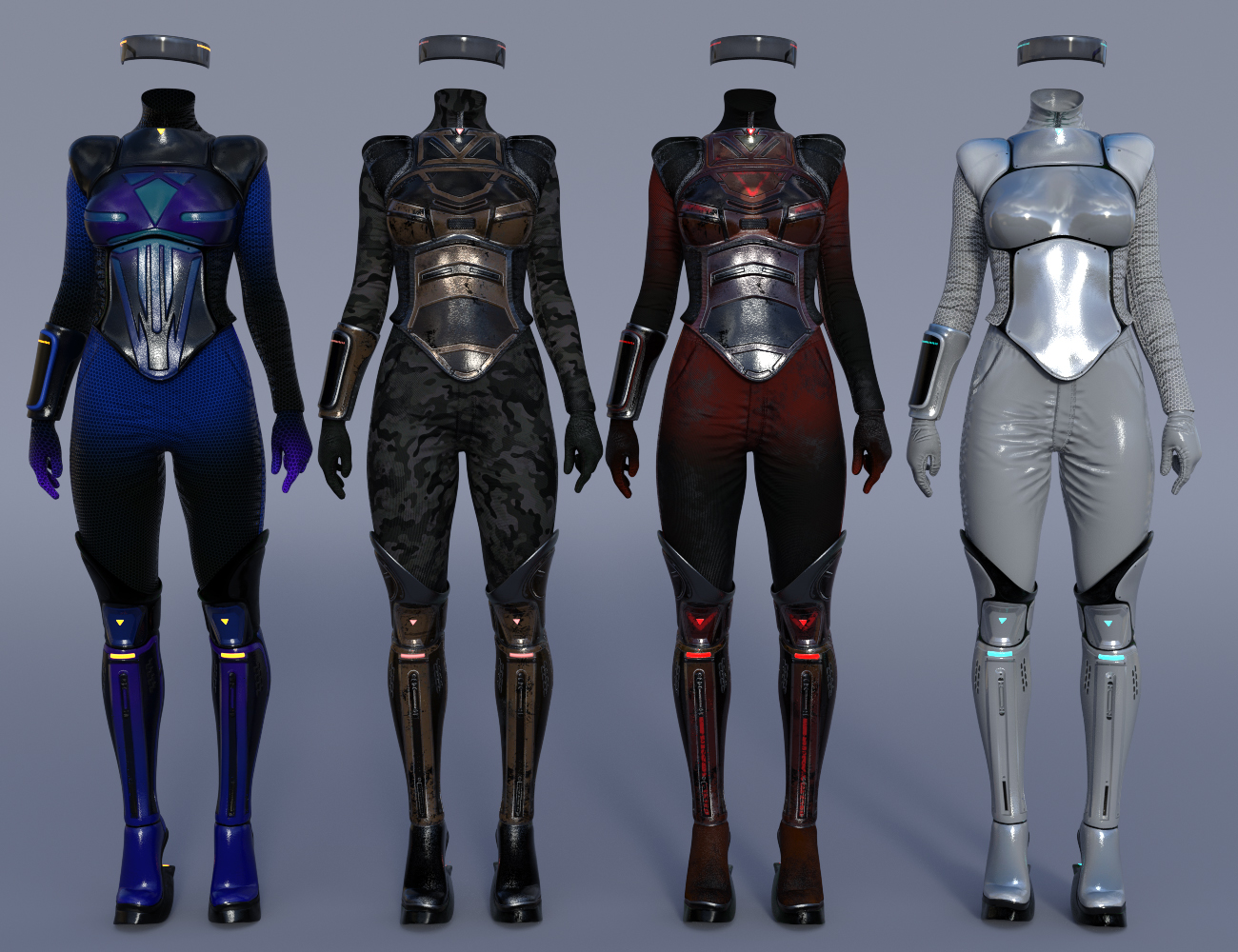 Sci-Fi Crew Outfit Textures by: Demian, 3D Models by Daz 3D