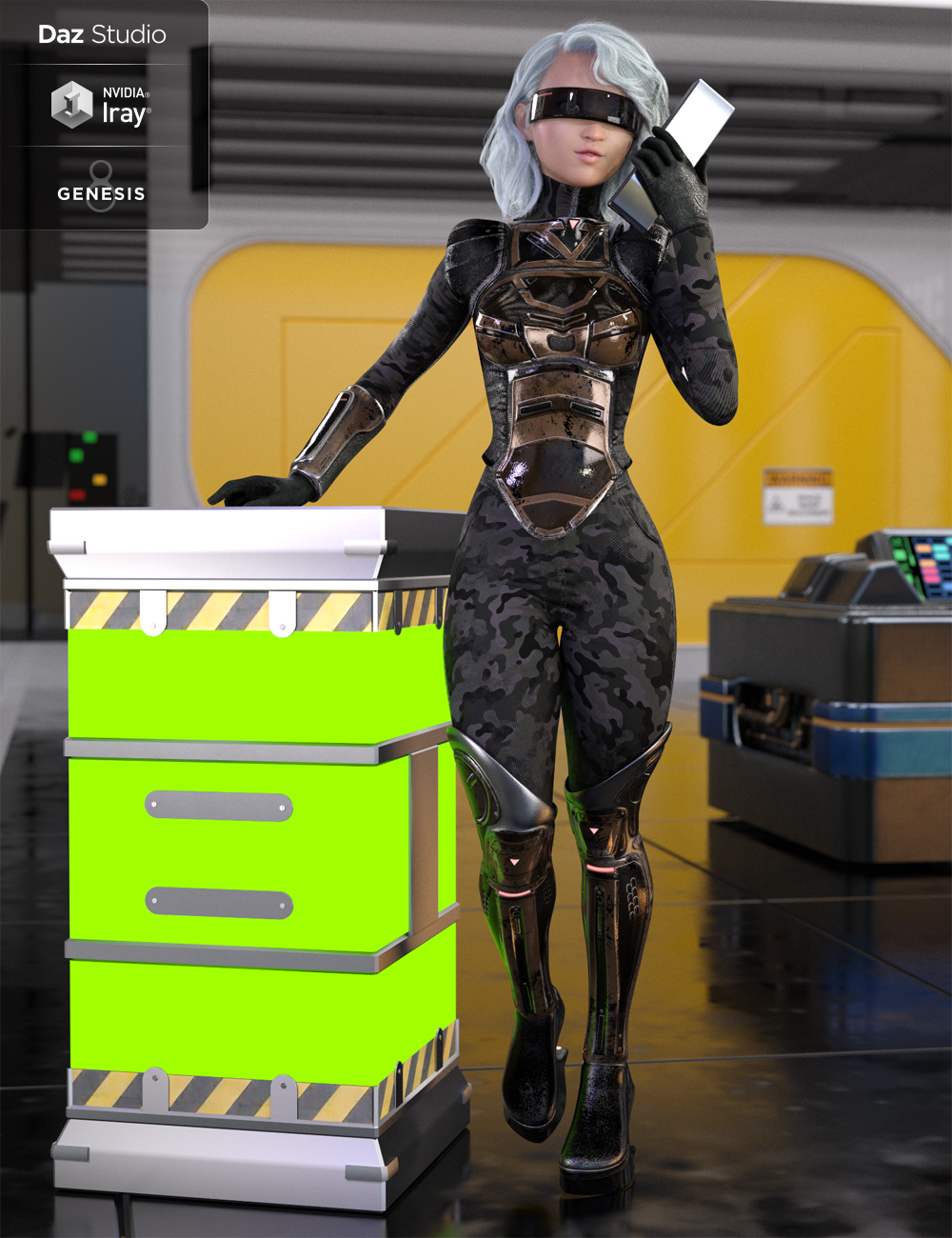 Sci-Fi Crew Outfit Textures by: Demian, 3D Models by Daz 3D