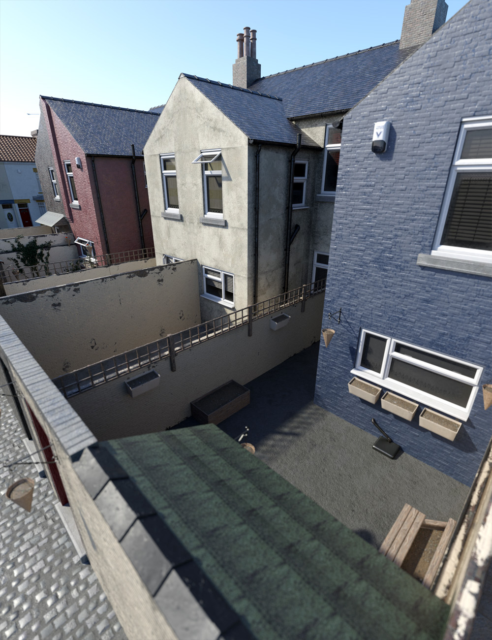 Northern Terrace Street Rear Yards and Alleyway by: David BrinnenForbiddenWhispers, 3D Models by Daz 3D