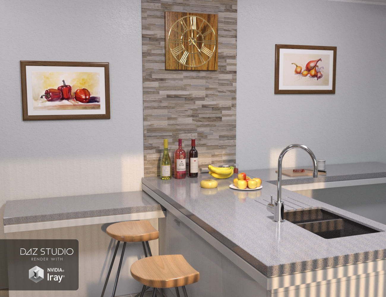 Modern House 2 Kitchen Food 2 by: petipet, 3D Models by Daz 3D