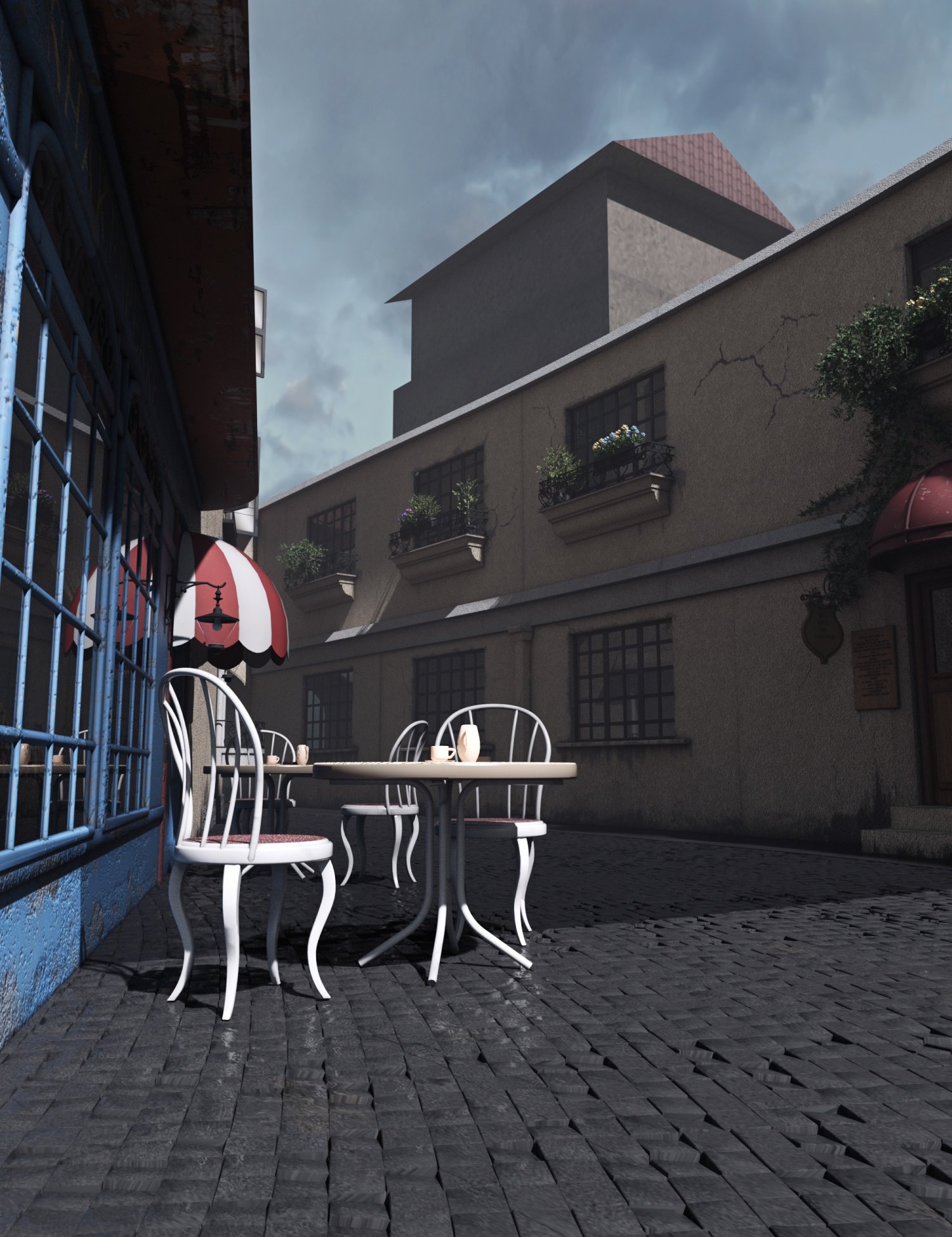 French Street by: Neikdian, 3D Models by Daz 3D