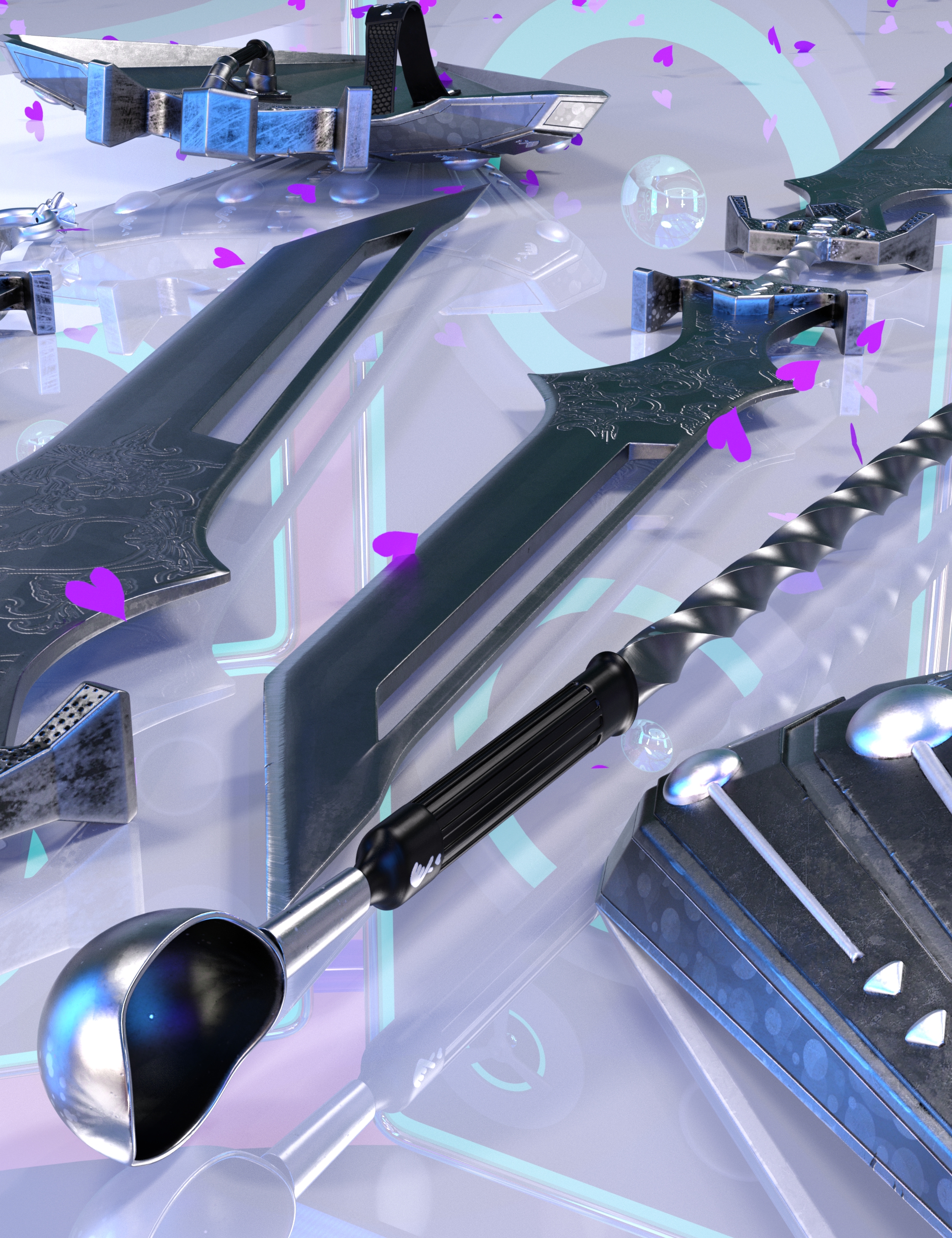 K-Fizz Weapons Collection by: Britech, 3D Models by Daz 3D