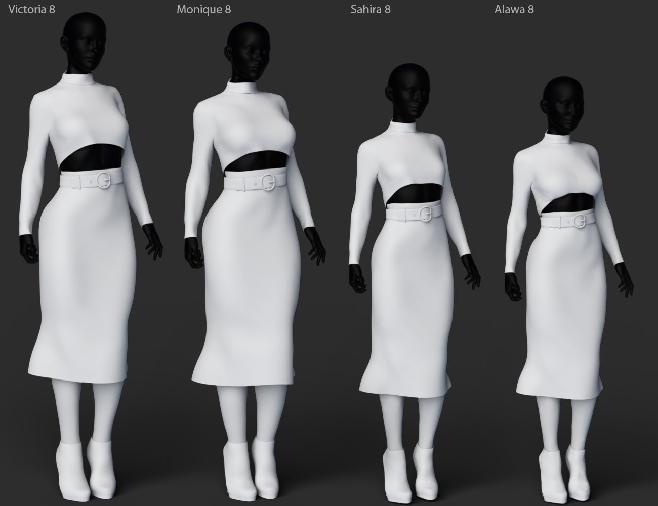 dForce Pengting Clothing Set for Genesis 8 Females by: CynderBlueShox-Design, 3D Models by Daz 3D