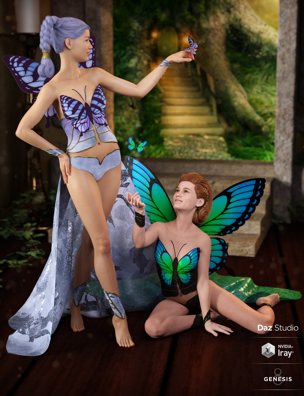 dForce Butterfly Outfit Textures by: Anna Benjamin, 3D Models by Daz 3D