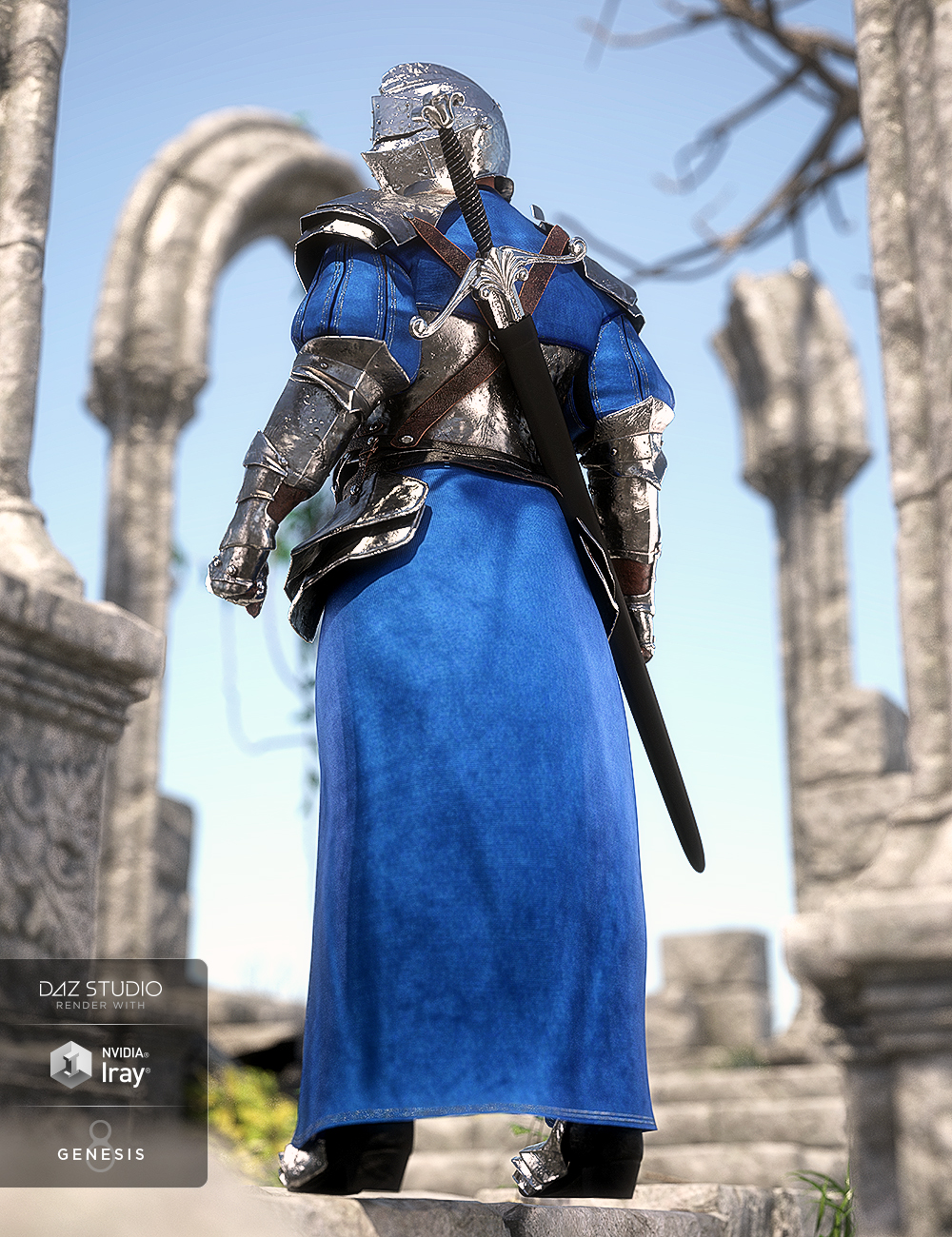 dForce The Bellowtalons Knight Outfit for Genesis 8 Male(s)