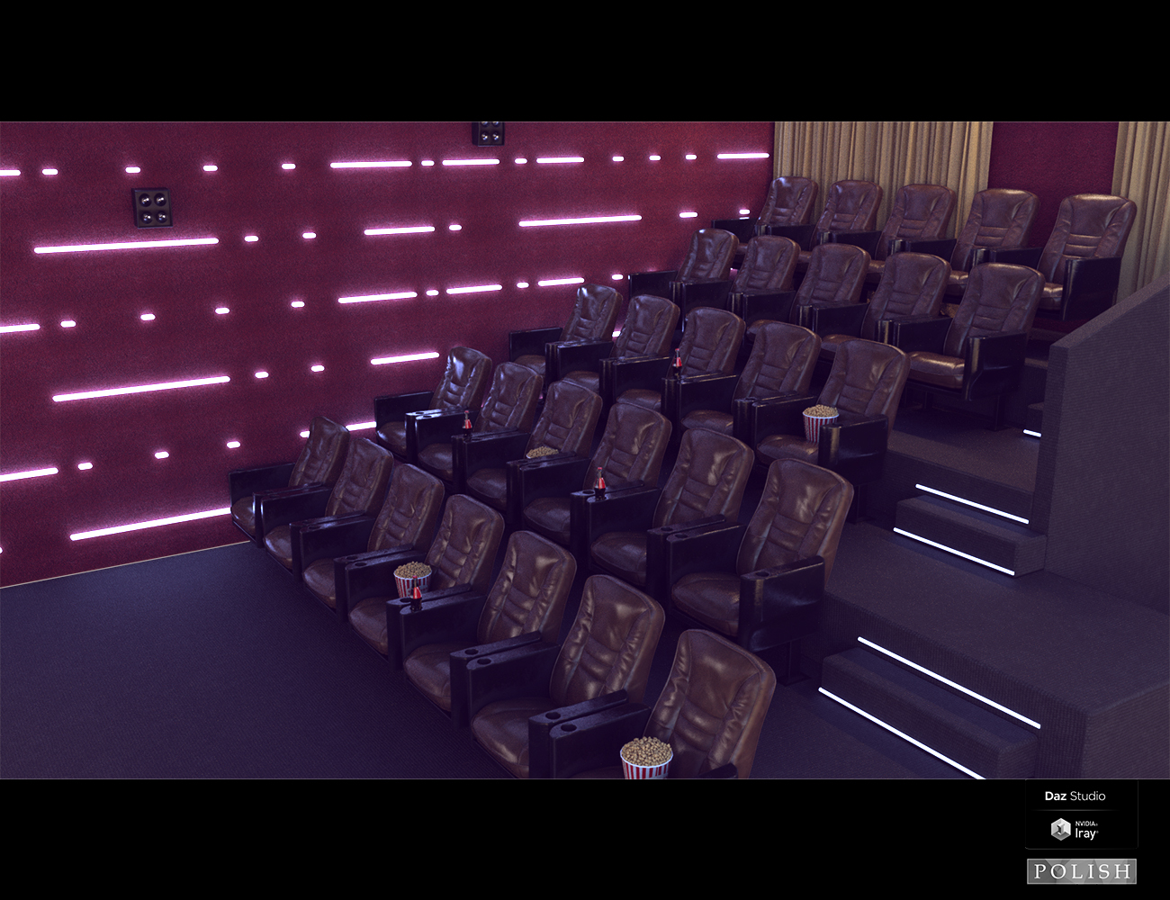 Weekend Movie Theater by: Polish, 3D Models by Daz 3D