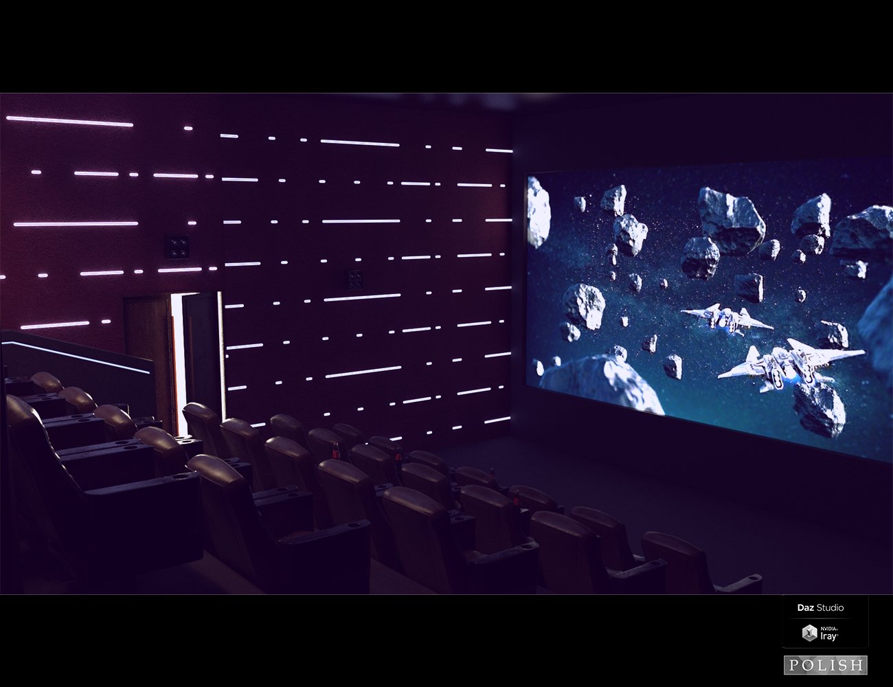 Weekend Movie Theater by: Polish, 3D Models by Daz 3D