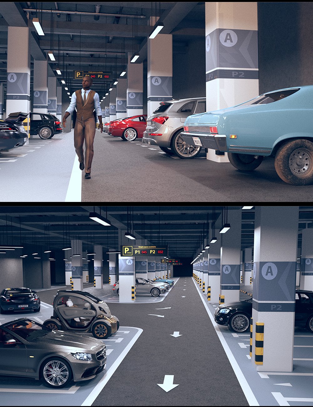 Weekend Parking Lot by: Polish, 3D Models by Daz 3D