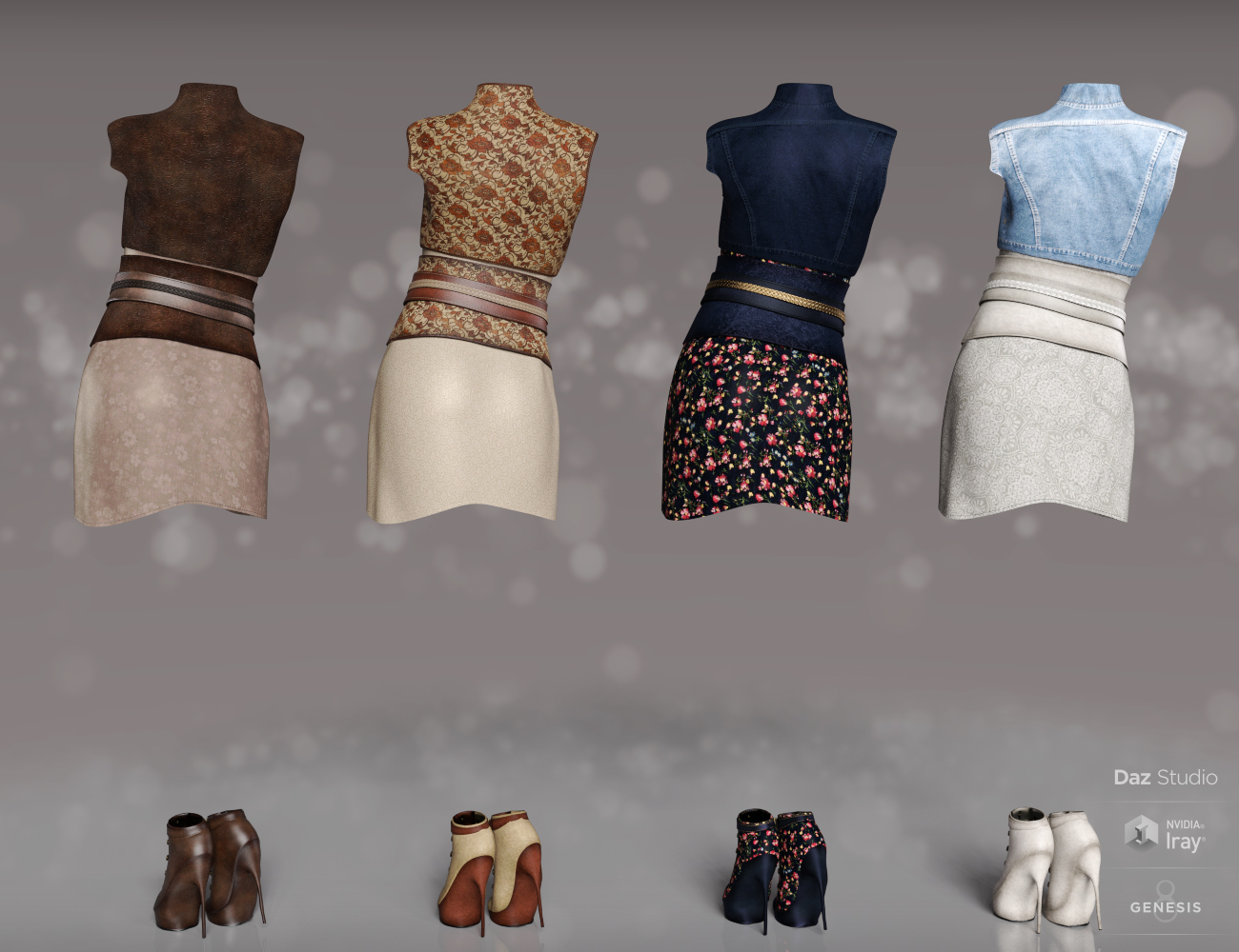 dForce Lilia Clothing Set Textures by: Sarsa, 3D Models by Daz 3D