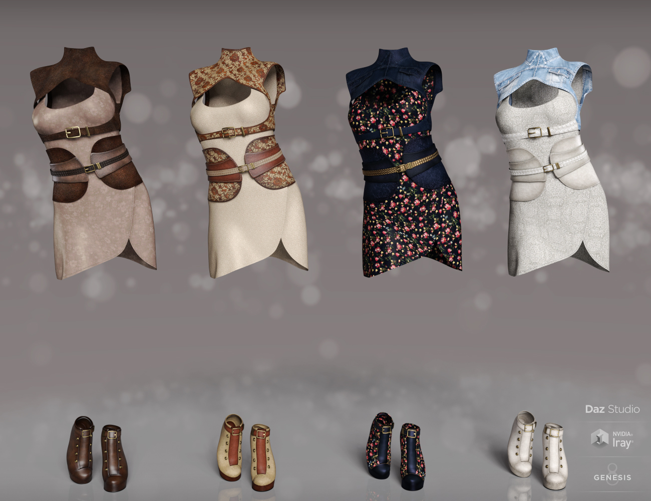 dForce Lilia Clothing Set Textures by: Sarsa, 3D Models by Daz 3D