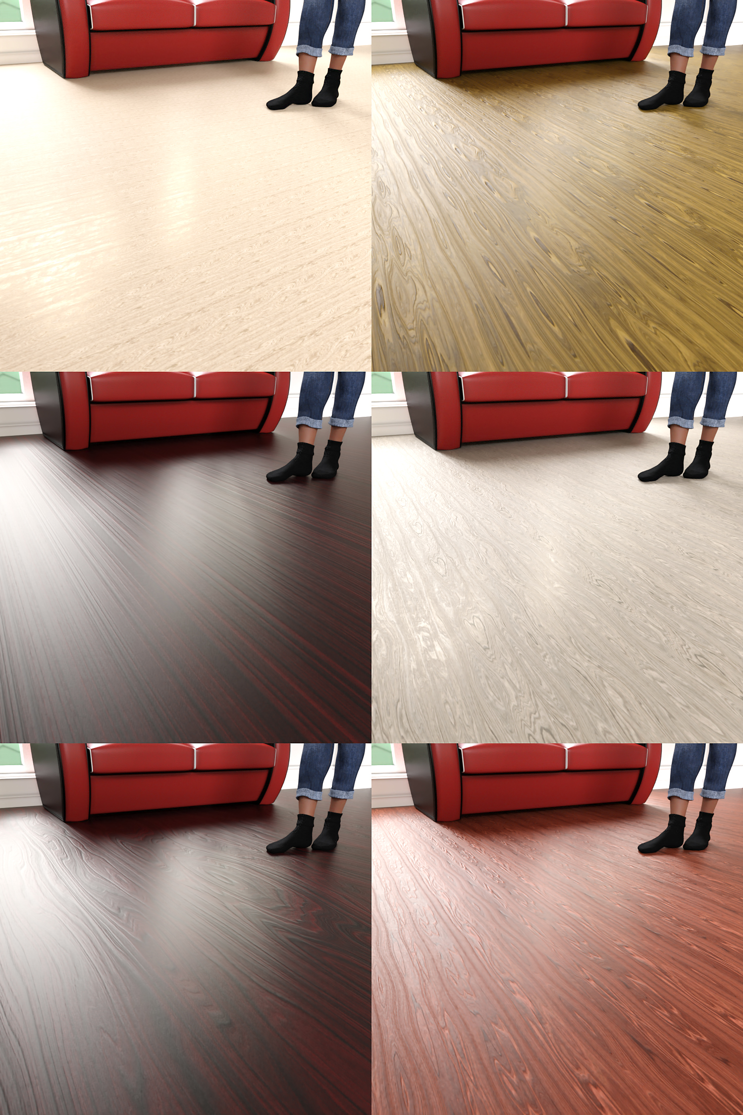 Laminated Wood Floors Iray Shaders by: JGreenlees, 3D Models by Daz 3D