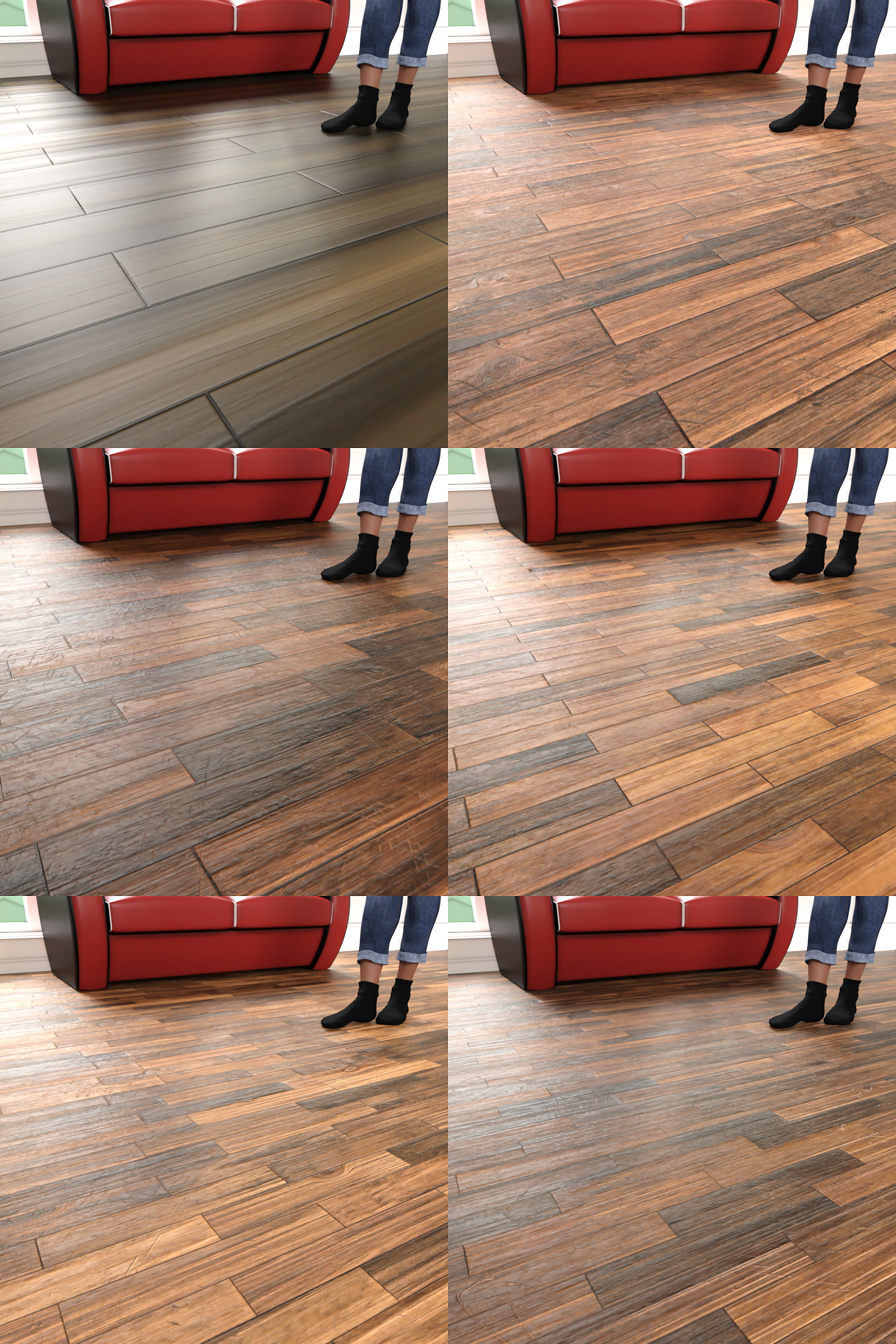 Laminated Wood Floors Iray Shaders by: JGreenlees, 3D Models by Daz 3D