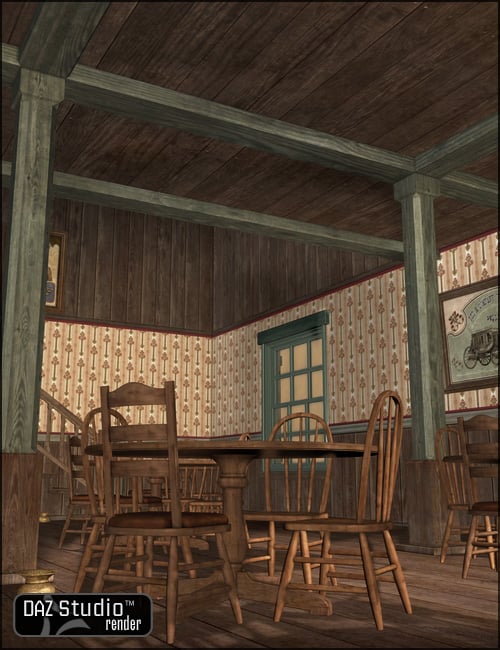 The Old West Saloon Interior The Old West Saloon Interior by: , 3D Models by Daz 3D