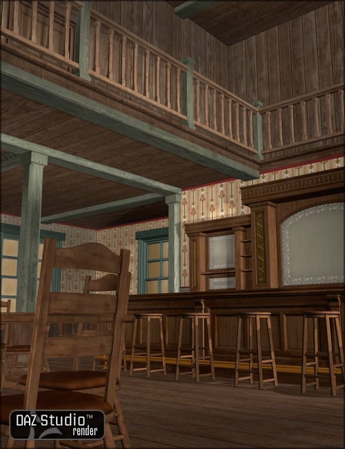 The Old West Saloon Interior by: , 3D Models by Daz 3D