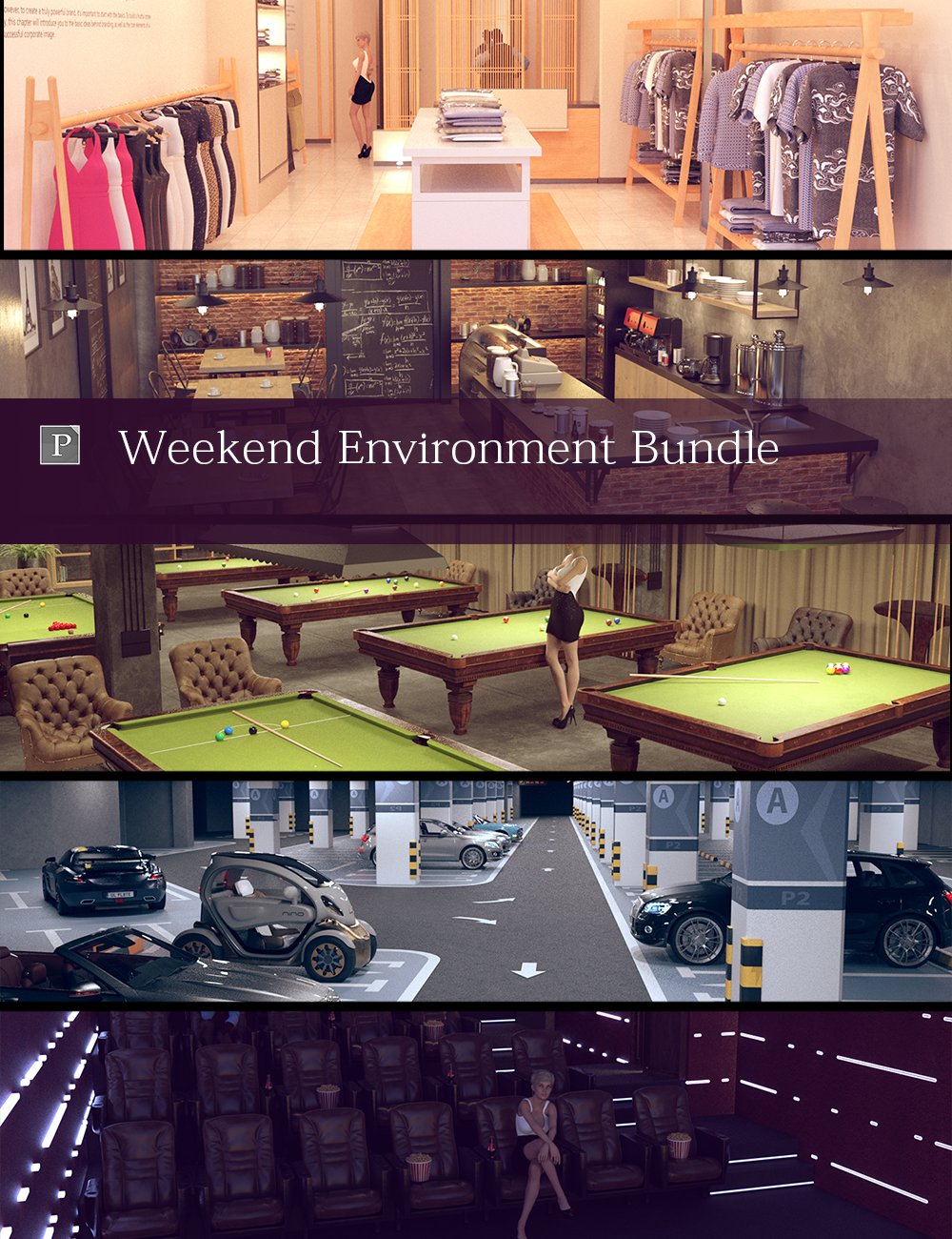 Weekend Environment Bundle by: Polish, 3D Models by Daz 3D