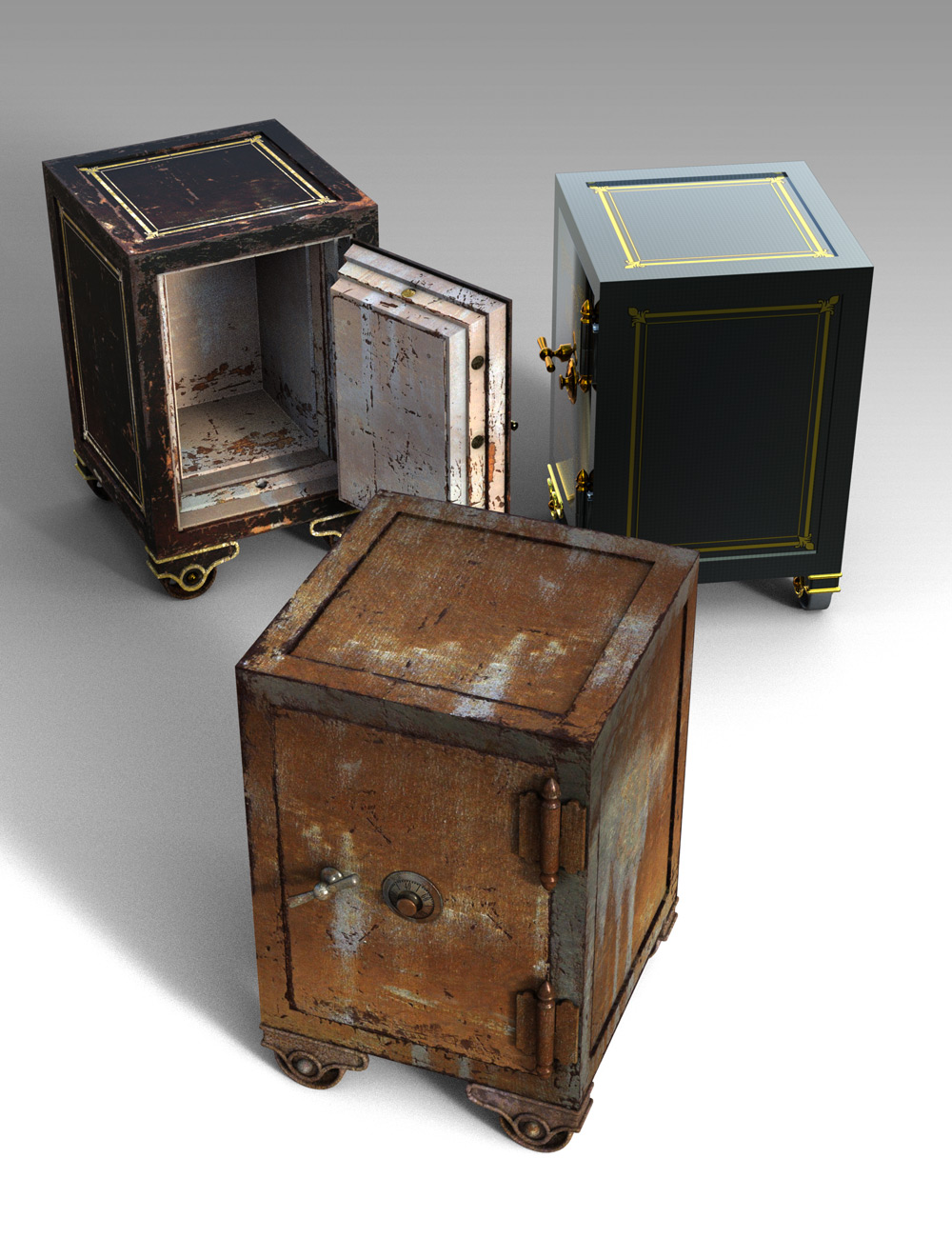 Antique Safe by: Age of Armour, 3D Models by Daz 3D