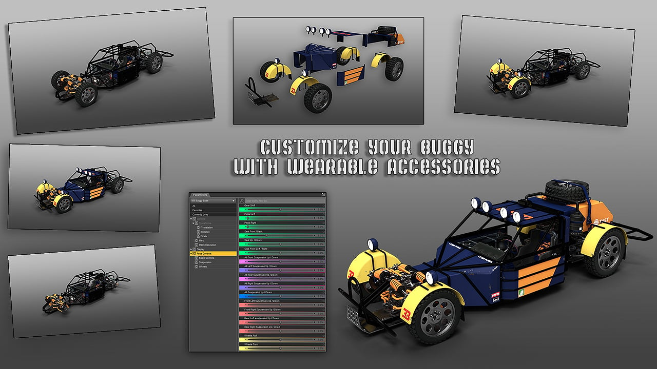 Modular Buggy by: Mely3D, 3D Models by Daz 3D