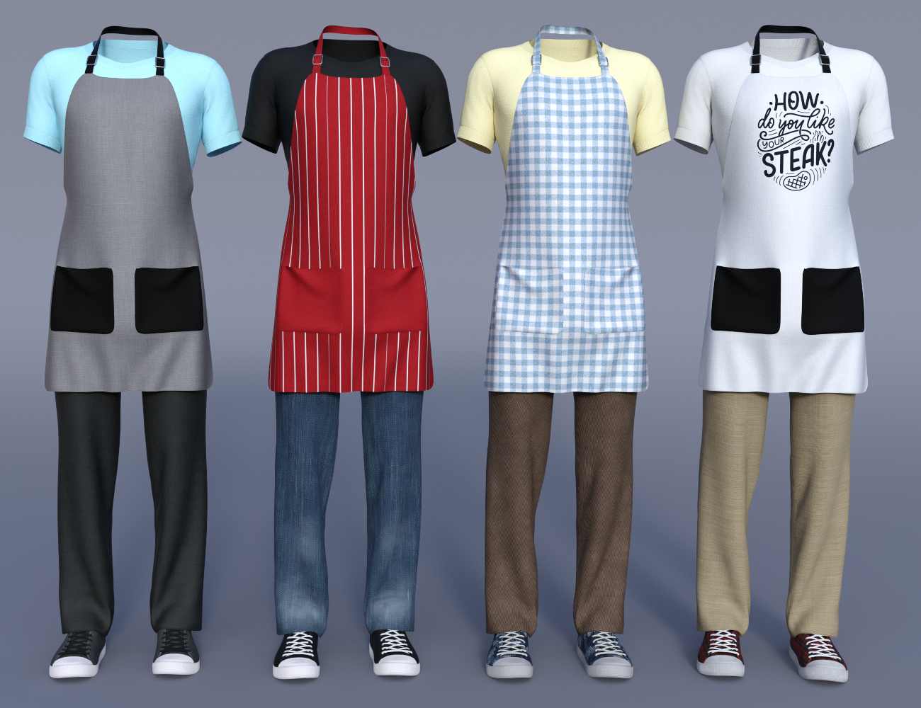 dForce Backyard BBQ Outfit Textures dForce Backyard BBQ Outfit Textures by: Moonscape GraphicsSade, 3D Models by Daz 3D