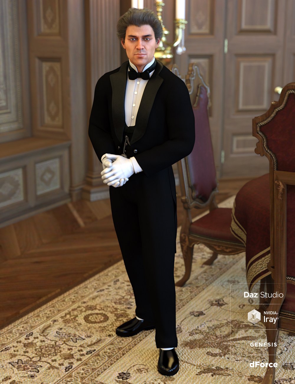 Dforce Victorian Butler For Genesis 8 Males Daz 3d 