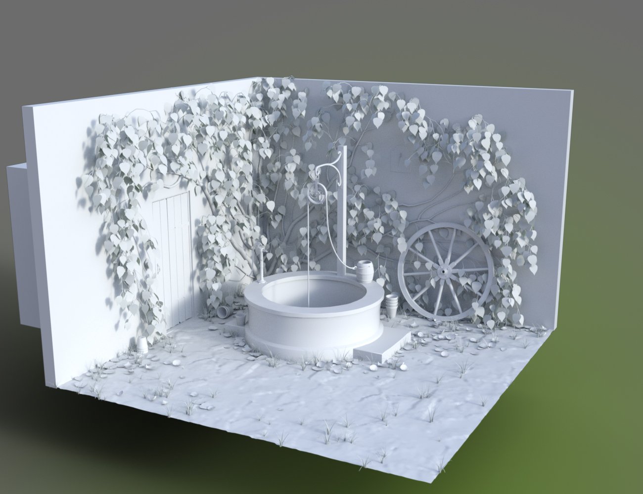 Rustic Well Vignette by: TangoAlpha, 3D Models by Daz 3D
