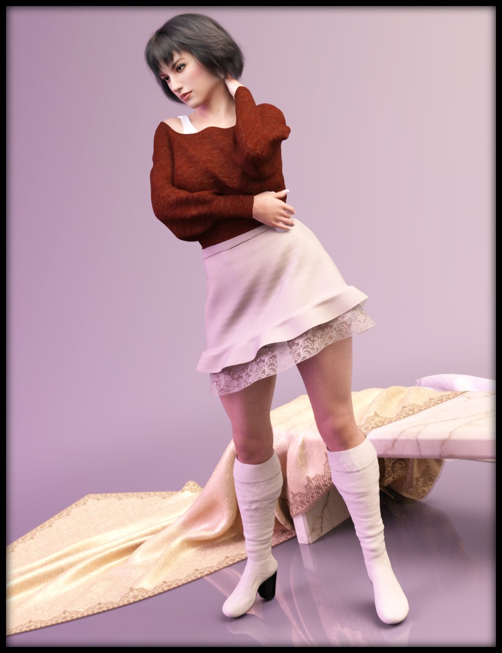 dForce Frost X Fashion Outfit Textures by: Nathy Design, 3D Models by Daz 3D