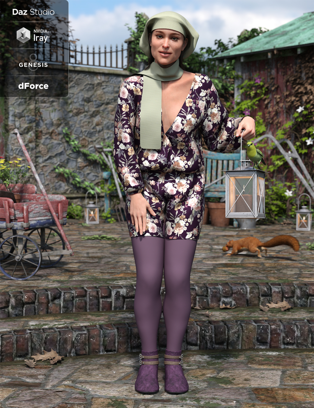 dForce Playtime Chills Outfit for Genesis 8 Female(s) by: CynderBlueMoonscape GraphicsSade, 3D Models by Daz 3D