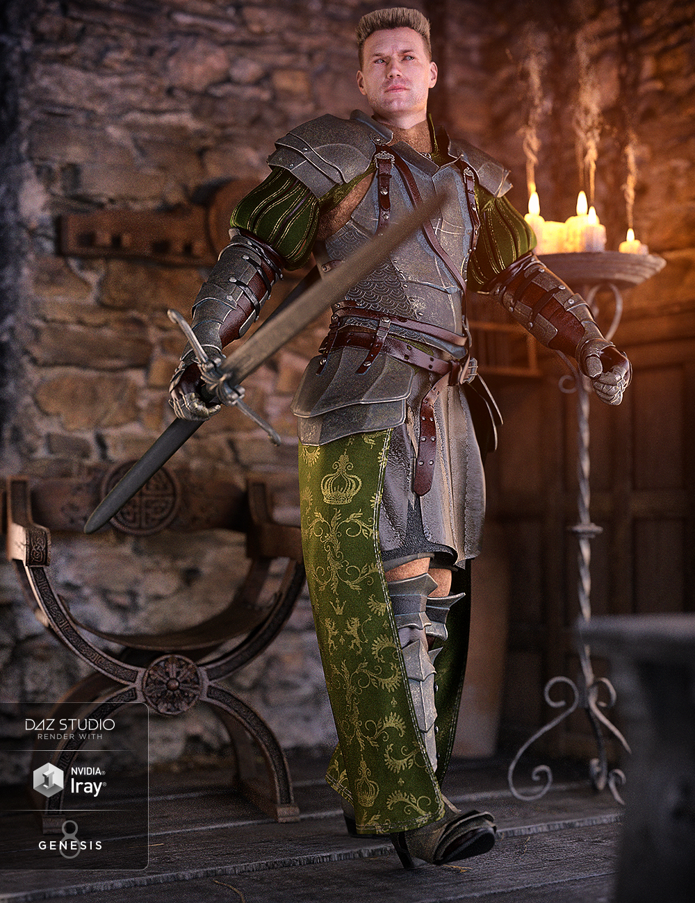 dForce Bellowtalons Knight Outfit Textures by: Tooth FairyMoonscape GraphicsSade, 3D Models by Daz 3D