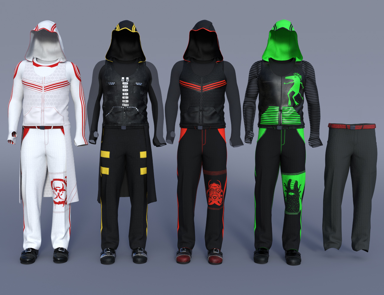 dForce Newrava Outfit Textures by: Moonscape GraphicsSade, 3D Models by Daz 3D