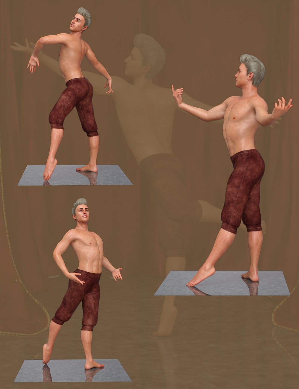 Modern Dancer Poses For Genesis 8 Male Modern Dancer Poses For Genesis 8 Male by: Ensary, 3D Models by Daz 3D