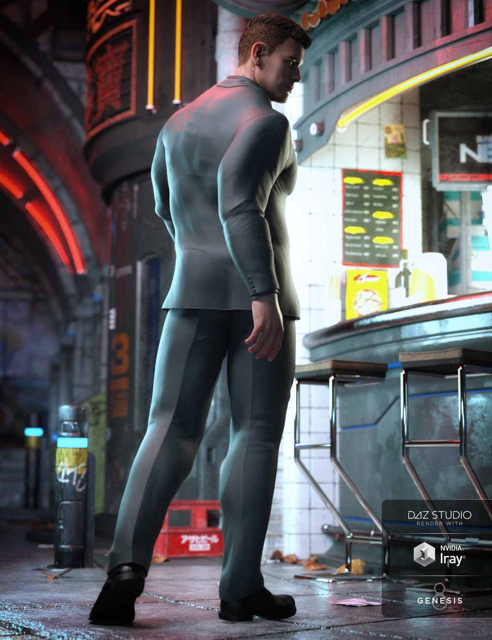 Bouncer Outfit for Dain 8 and Genesis 8 Male(s)