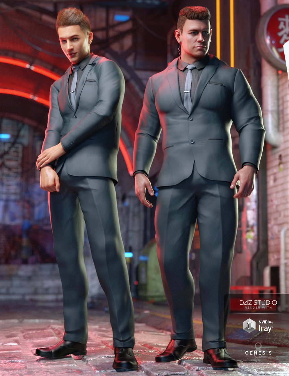 Bouncer Outfit for Dain 8 and Genesis 8 Male(s) by: , 3D Models by Daz 3D