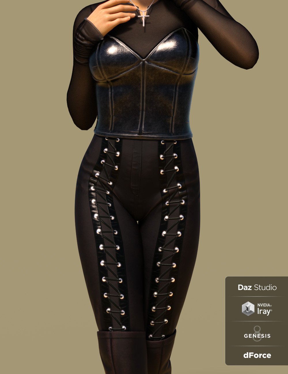 dForce RockyShoo Outfit for Genesis 8 Female(s) by: chungdan, 3D Models by Daz 3D