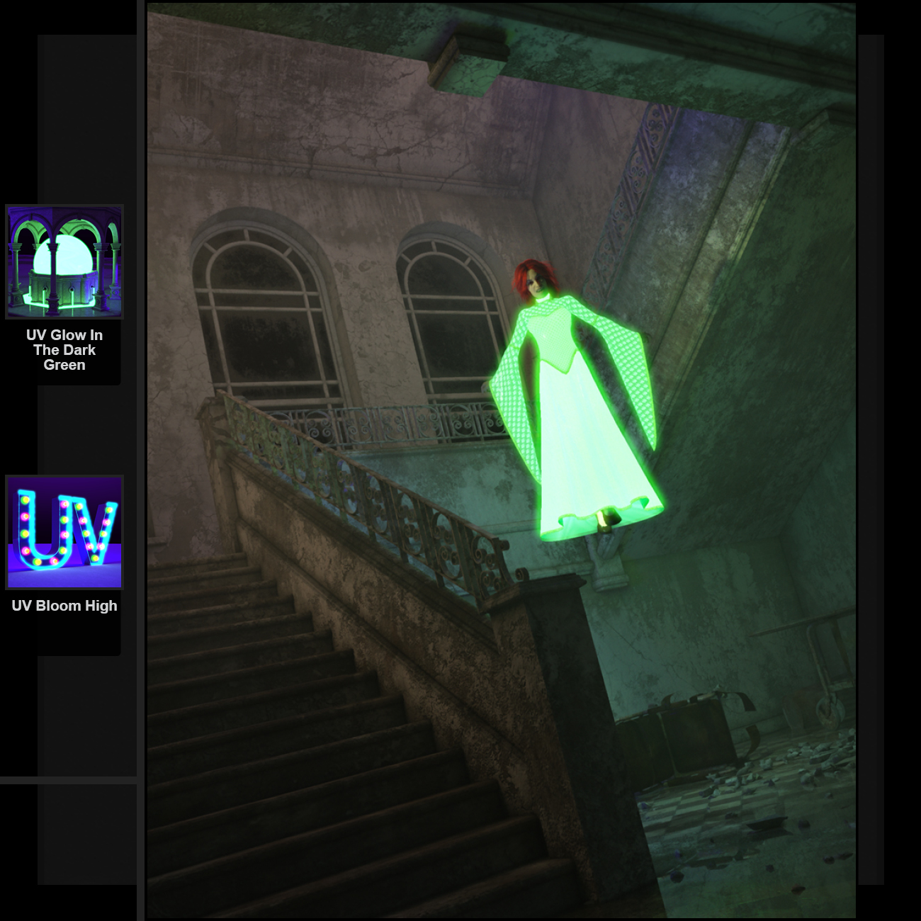 Ultraviolet Shaders, Lights, and Props Ultraviolet Shaders, Lights, and Props by: MarshianRiverSoft Art, 3D Models by Daz 3D