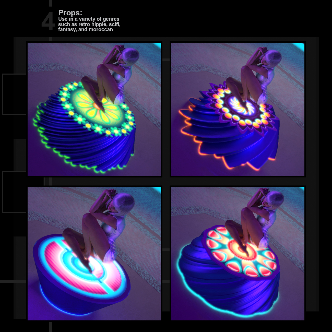 Ultraviolet Shaders, Lights, and Props by: MarshianRiverSoft Art, 3D Models by Daz 3D