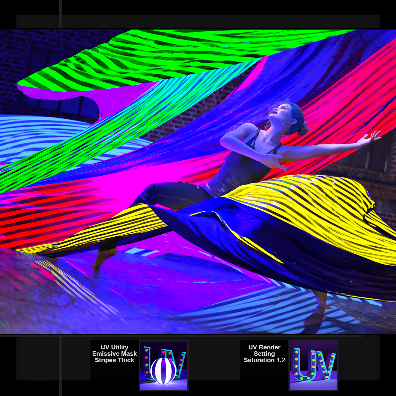 Ultraviolet Shaders, Lights, and Props Ultraviolet Shaders, Lights, and Props by: MarshianRiverSoft Art, 3D Models by Daz 3D