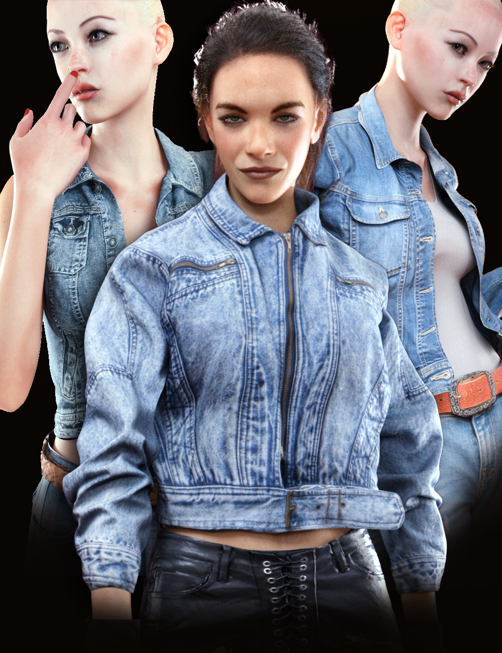 Jeans Jacket Mayhem by: Polygonal Miniatures, 3D Models by Daz 3D
