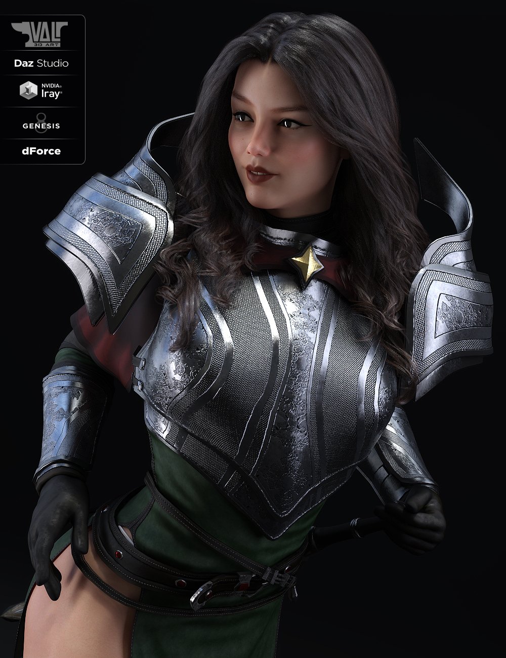 dForce Valerya Outfit for Genesis 8 Female(s) by: Val3dart, 3D Models by Daz 3D