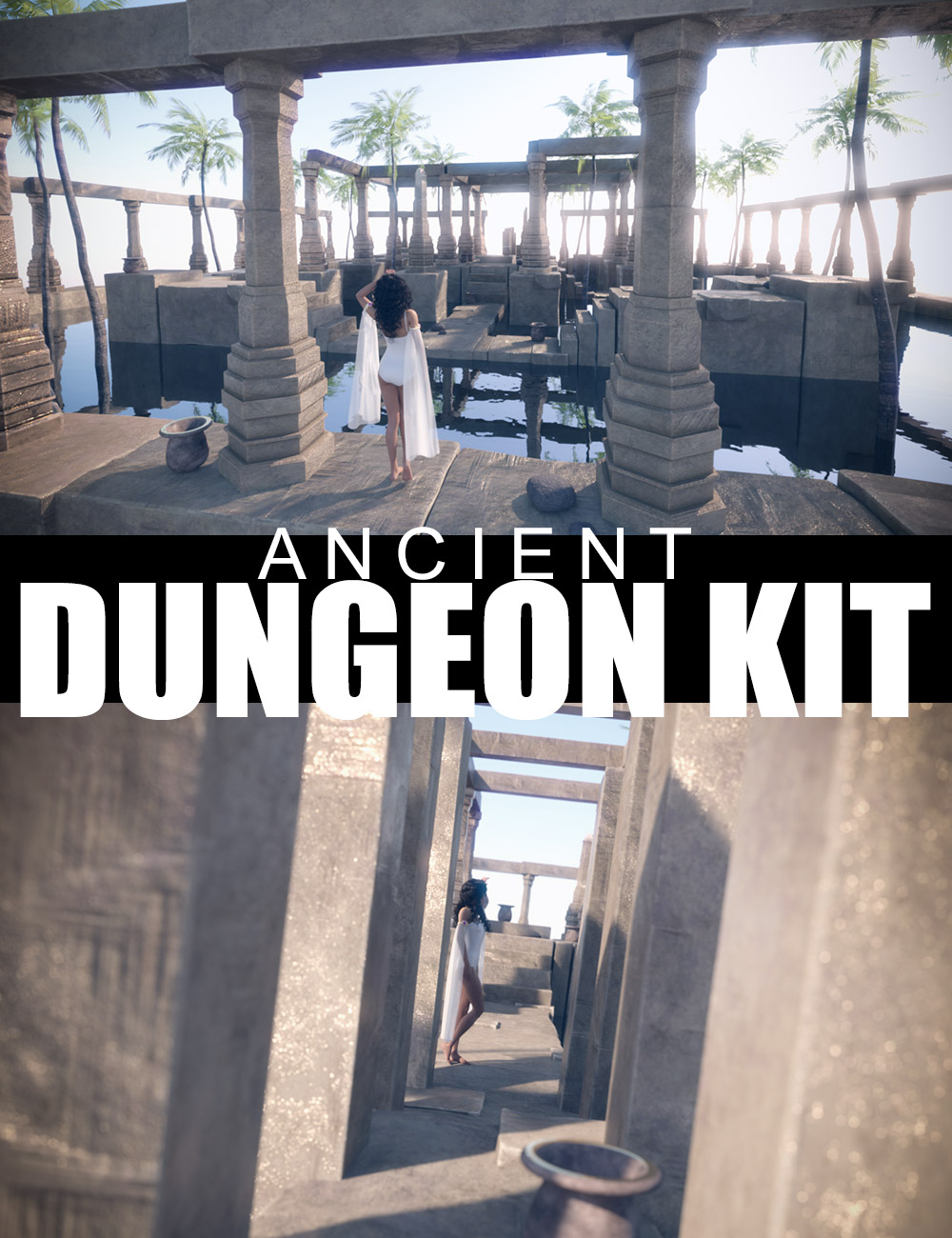 Ancient Dungeon Kit by: Dreamlight, 3D Models by Daz 3D